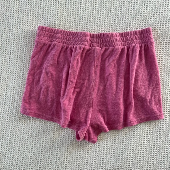 Aerie pink terry cloth shorts with thick elastic waistband and pockets xl - Picture 4 of 4